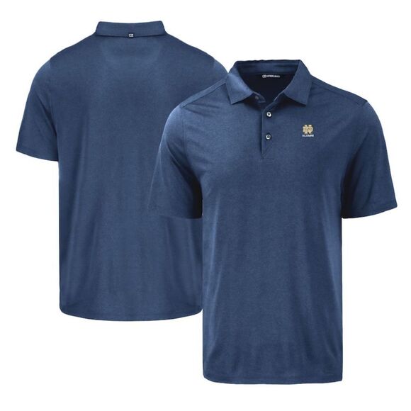 Med Cutter & Buck golf Notre Dame Fighting Irish Alumni Logo DryTec Solid Polo - Picture 1 of 10